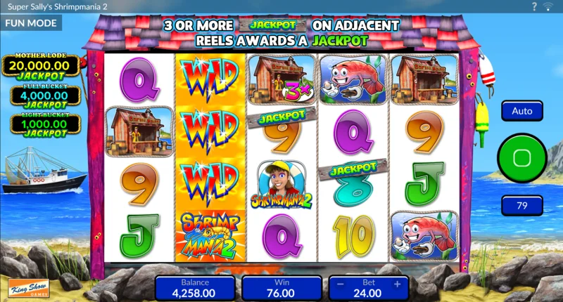 Super Sally's Shrimpmania 2 - Expanding Symbol ha espanso il Wild sull'intero rullo